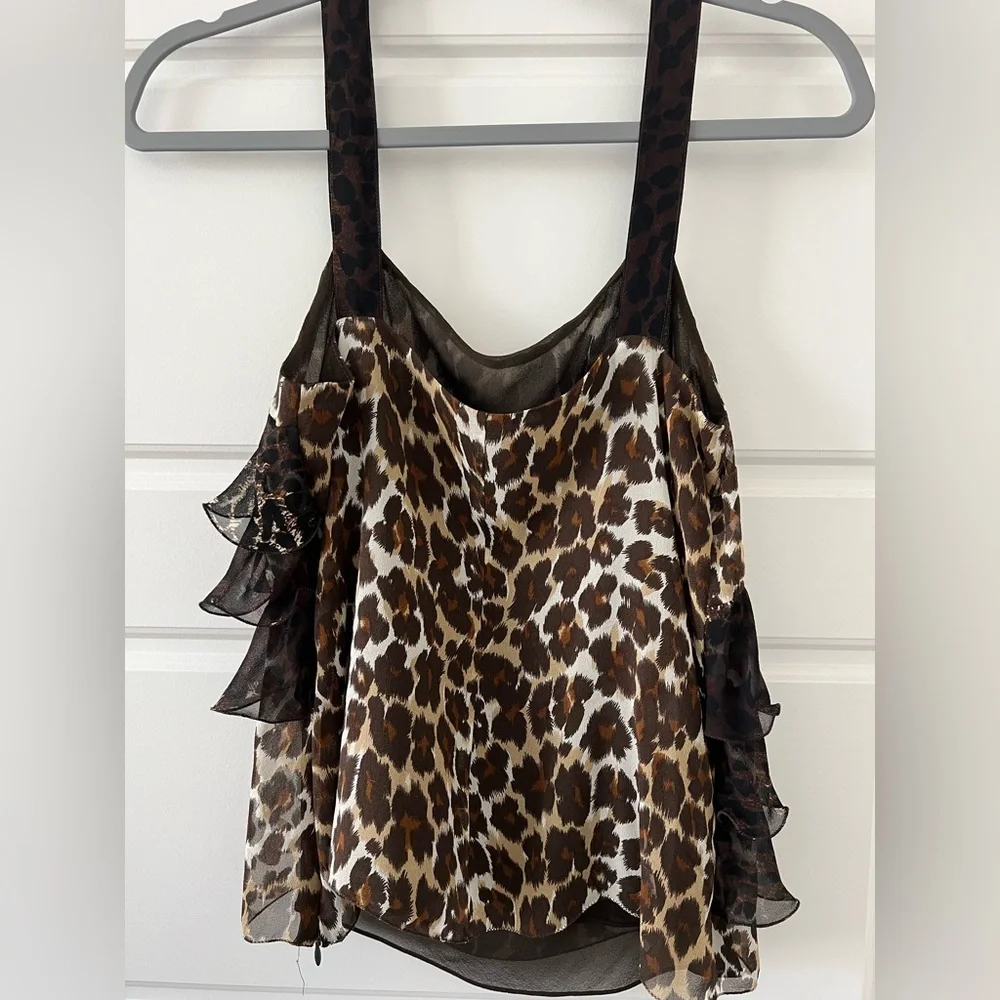 Express Design Studio Leopard Print Top - Picture 2 of 3
